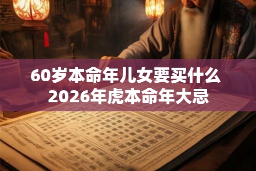 60岁本命年儿女要买什么 2026年虎本命年大忌