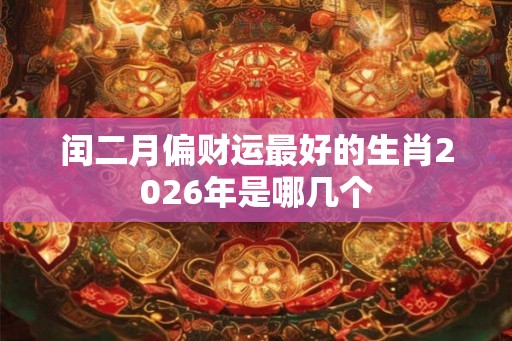 闰二月偏财运最好的生肖2026年是哪几个