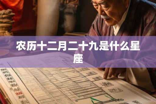 农历十二月二十九是什么星座