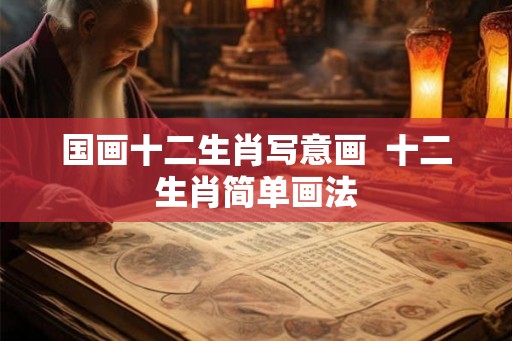国画十二生肖写意画  十二生肖简单画法
