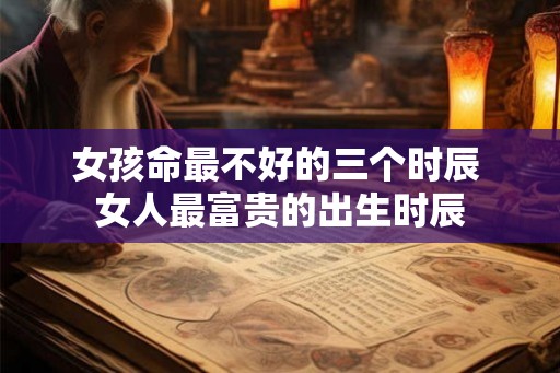女孩命最不好的三个时辰 女人最富贵的出生时辰