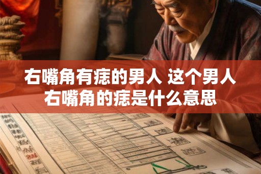 右嘴角有痣的男人 这个男人右嘴角的痣是什么意思