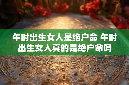 午时出生女人是绝户命 午时出生女人真的是绝户命吗