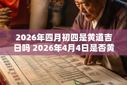2026年四月初四是黄道吉日吗 2026年4月4日是否黄道吉日 2026年四月初四是黄道吉日吗 2026年4月4日是否黄道吉日