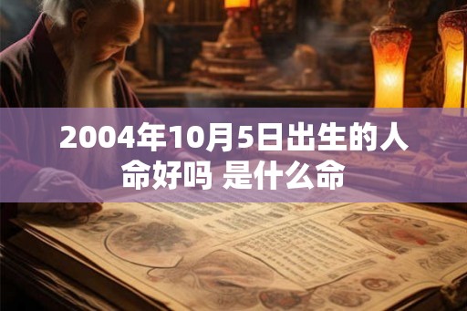2004年10月5日出生的人命好吗 是什么命 2004年10月5日出生的人命好吗 是什么命