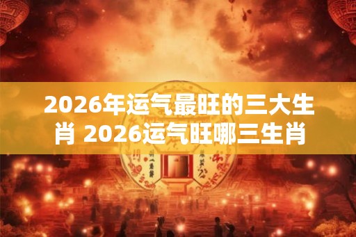 2026年运气最旺的三大生肖 2026运气旺哪三生肖 2026年运气最旺的三大生肖 2026运气旺哪三生肖