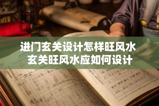 进门玄关设计怎样旺风水 玄关旺风水应如何设计