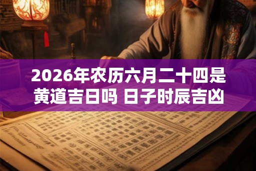 2026年农历六月二十四是黄道吉日吗 日子时辰吉凶