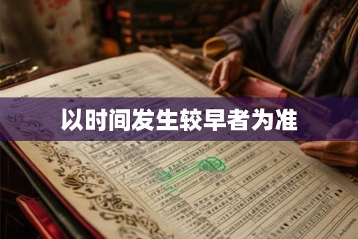 以时间发生较早者为准