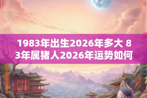 1983年出生2026年多大 83年属猪人2026年运势如何