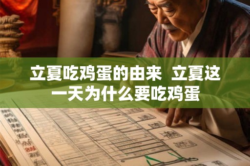 立夏吃鸡蛋的由来  立夏这一天为什么要吃鸡蛋