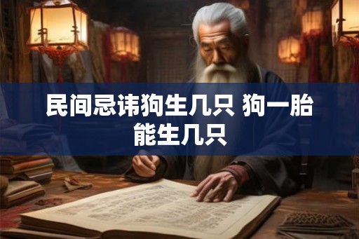 民间忌讳狗生几只 狗一胎能生几只