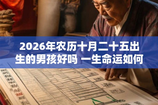 2026年农历十月二十五出生的男孩好吗 一生命运如何
