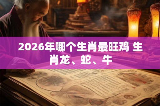 2026年哪个生肖最旺鸡 生肖龙、蛇、牛