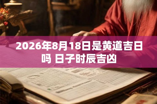 2026年8月18日是黄道吉日吗 日子时辰吉凶