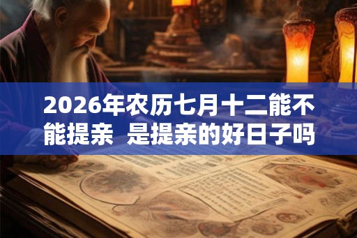 2026年农历七月十二能不能提亲  是提亲的好日子吗