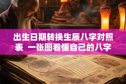 出生日期转换生辰八字对照表  一张图看懂自己的八字