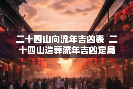 二十四山向流年吉凶表  二十四山造葬流年吉凶定局