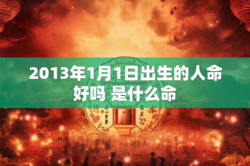2013年1月1日出生的人命好吗 是什么命