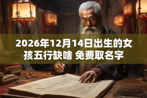 2026年12月14日出生的女孩五行缺啥 免费取名字