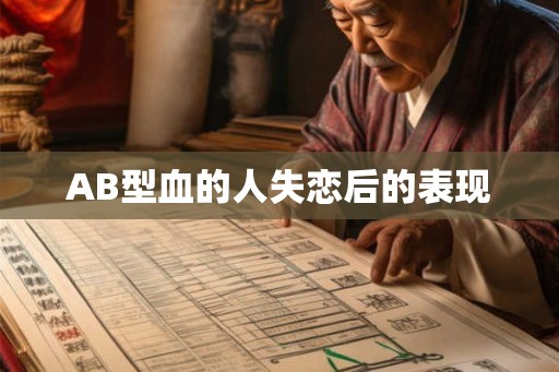 AB型血的人失恋后的表现