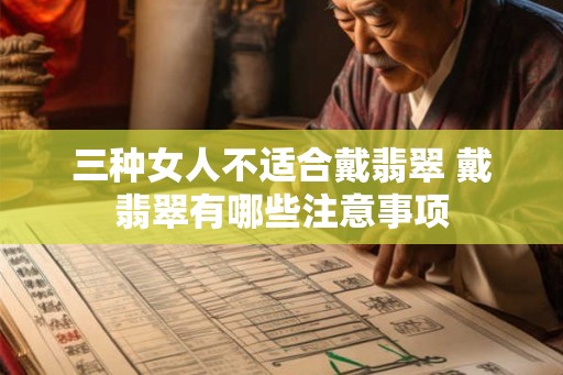 三种女人不适合戴翡翠 戴翡翠有哪些注意事项
