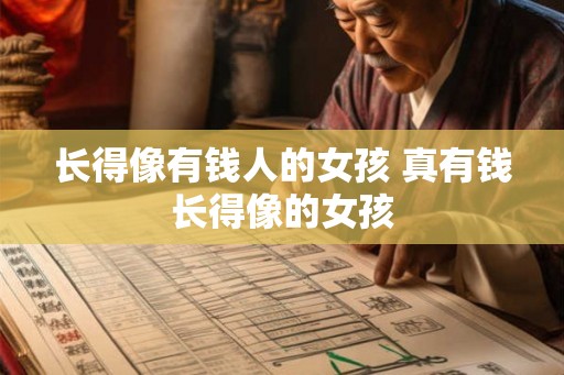 长得像有钱人的女孩 真有钱长得像的女孩