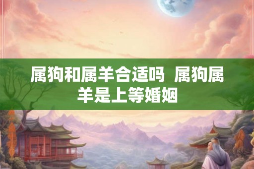 属狗和属羊合适吗  属狗属羊是上等婚姻
