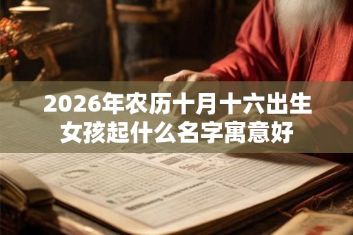 2026年农历十月十六出生女孩起什么名字寓意好