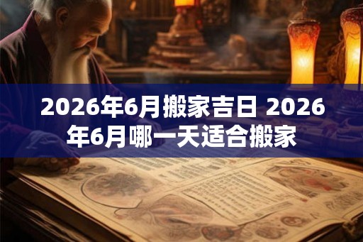 2026年6月搬家吉日 2026年6月哪一天适合搬家