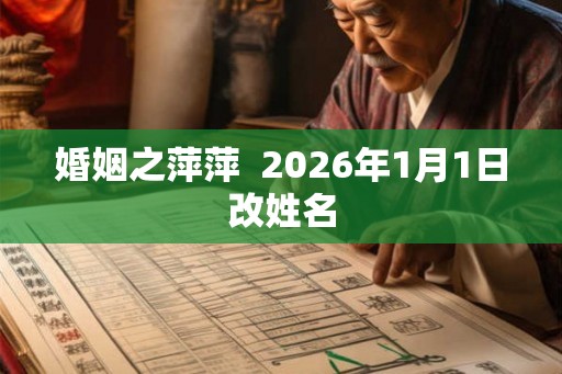 婚姻之萍萍  2026年1月1日改姓名