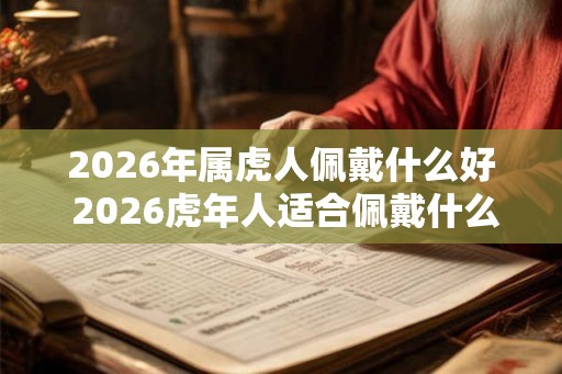 2026年属虎人佩戴什么好 2026虎年人适合佩戴什么