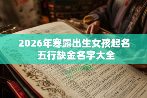 2026年寒露出生女孩起名  五行缺金名字大全