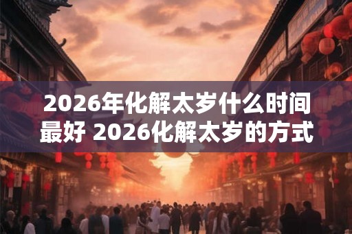 2026年化解太岁什么时间最好 2026化解太岁的方式