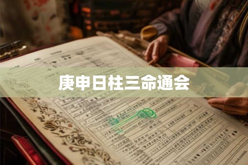 庚申日柱三命通会