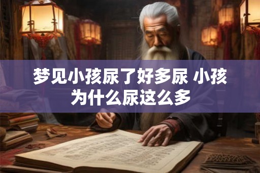 梦见小孩尿了好多尿 小孩为什么尿这么多