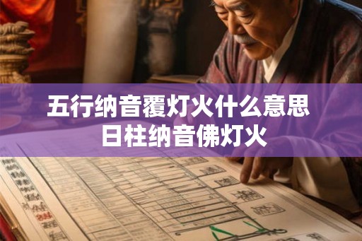 五行纳音覆灯火什么意思  日柱纳音佛灯火