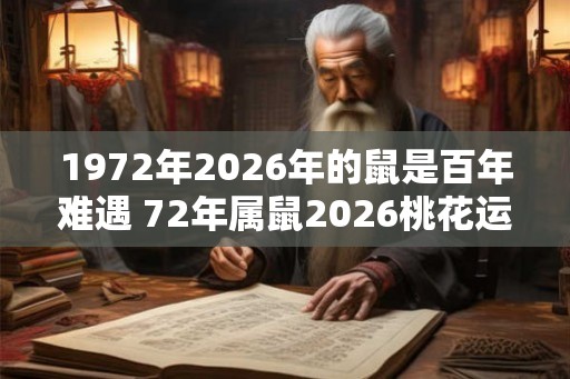 1972年2026年的鼠是百年难遇 72年属鼠2026桃花运方位