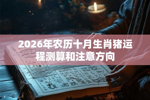 2026年农历十月生肖猪运程测算和注意方向