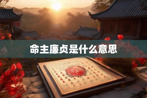 命主廉贞是什么意思