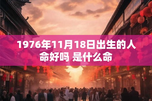 1976年11月18日出生的人命好吗 是什么命