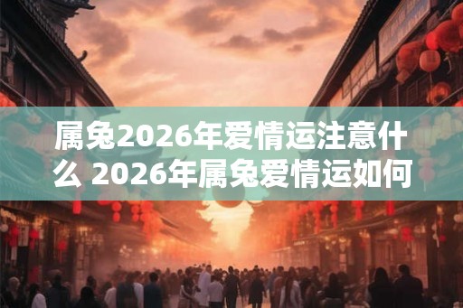 属兔2026年爱情运注意什么 2026年属兔爱情运如何