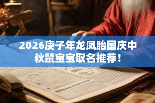 2026庚子年龙凤胎国庆中秋鼠宝宝取名推荐！