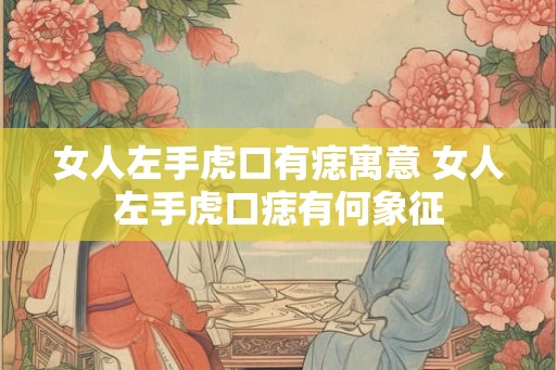 女人左手虎口有痣寓意 女人左手虎口痣有何象征