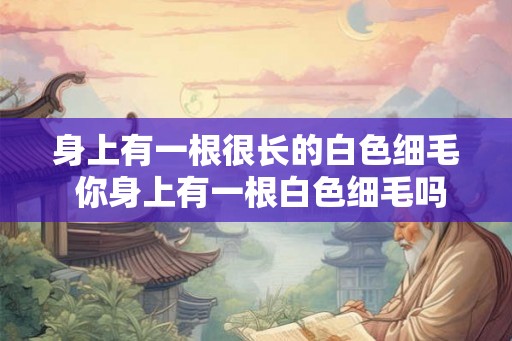 身上有一根很长的白色细毛 你身上有一根白色细毛吗