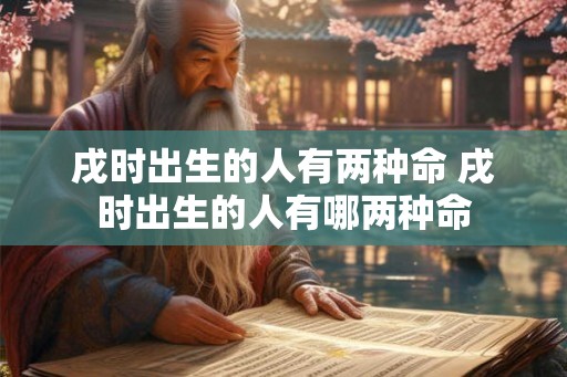 戌时出生的人有两种命 戌时出生的人有哪两种命