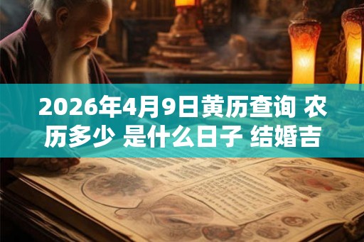 2026年4月9日黄历查询 农历多少 是什么日子 结婚吉时