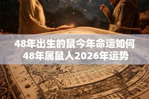 48年出生的鼠今年命运如何 48年属鼠人2026年运势 48年出生的鼠今年命运如何 48年属鼠人2026年运势
