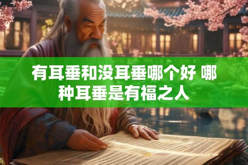有耳垂和没耳垂哪个好 哪种耳垂是有福之人