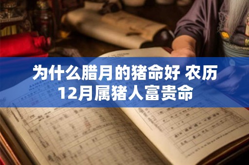 为什么腊月的猪命好 农历12月属猪人富贵命